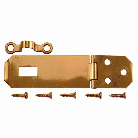 MIDWEST FASTENER 1" x 3" Solid Brass Hasps 5PK 37242